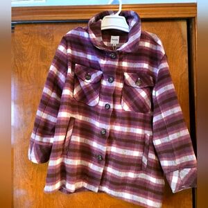 NWOT-Size L Kensie Jeans Beetroot Purple Flannel Shacket